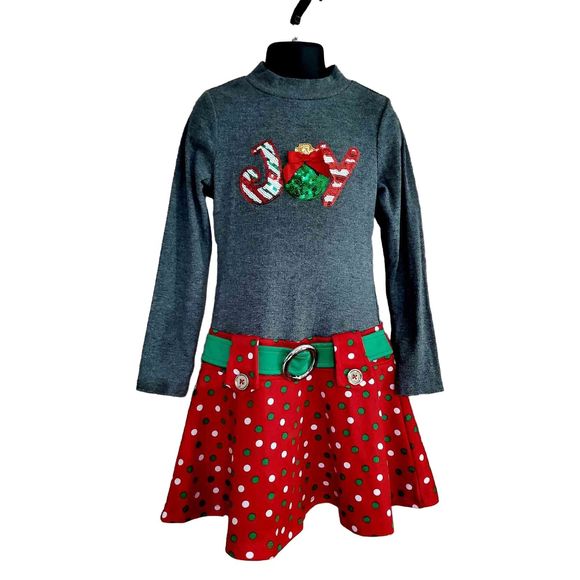 GIRLS CHRISTMAS DRESS - Picture 1 of 4
